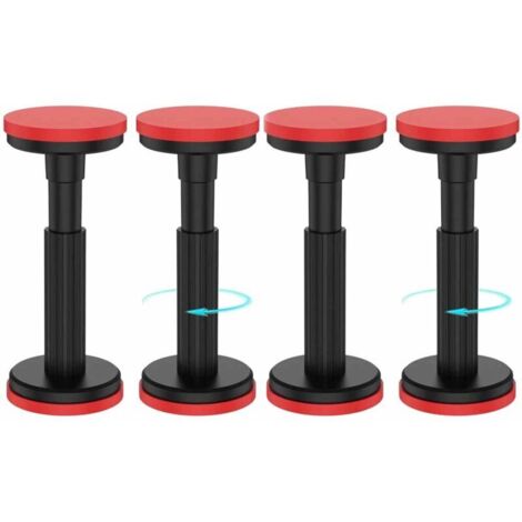 Lot de 4 poteaux de support télescopiques, système de support à encastrer, tige de support d'armoire, supporte jusqu'à 100 kg, support de levage d'armoire de 18 à 45 cm pour armoire, canapé, évier (1/5)