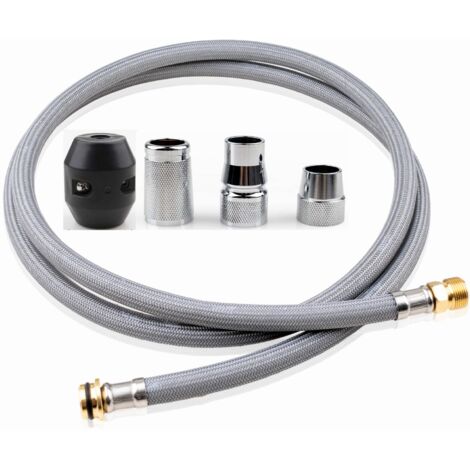Robinet Cuisine Flexible avec Douchette Extractible - Compatible Grohe, Nylon Tressé, Haute Qualité, Pratique et Durable (1/2)