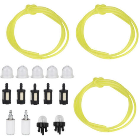 Ensemble de Tuyau Flexible et Filtre pour Carburant, 1.5m, 3 Tailles Différentes, Inclus Ampoule et Primer - (1/3)