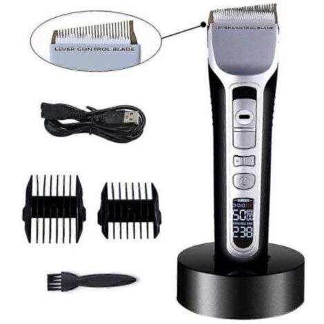 Tondeuse à cheveux professionnelle pour hommes, rasoir électrique sans fil pour barbe