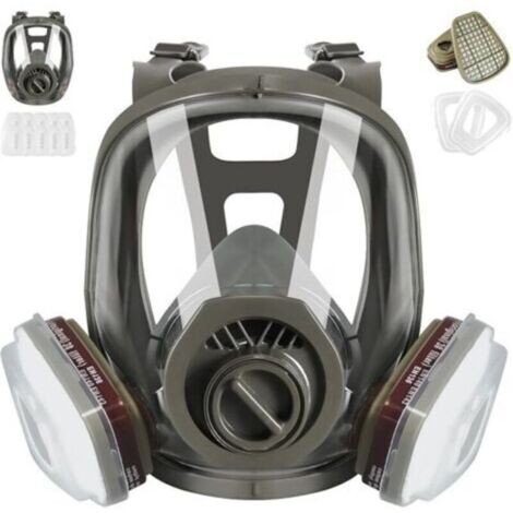 Masque Respiratoire Réutilisable avec Filtre, 6800 Masque a Gaz de Protection Respiratoire, Masque Anti Poussiere pour Peinture, Soudage, Vapeurs Organiques, Resine Epoxy, Poncage (1/5)