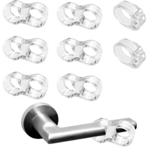 8-Piece Transparent PVC Door Stopper and Silicone Door Handle and Bumper Protection (2-O-Shape and 6-8-Shape) (1/5)