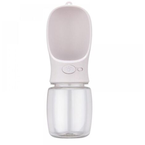 Bouteille d'eau Portable pour Chien,350ml Bouteille d'eau de Voyage antibactérienne de qualité Alimentaire pour Chien et Chat, Eau Potable pour Animal de Compagnie en Plein air, blanc (1/5)