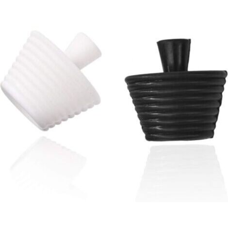 Lot de 2 bouchons de baignoire universels(noir et blanc) en silicone pour évier de cuisine, baignoire, évier, baignoire
