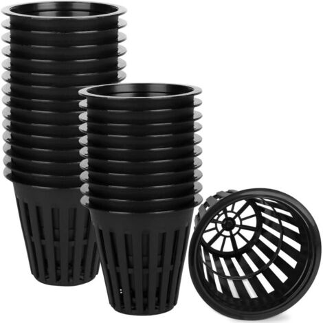 Lot de 50 pots paniers de 5 cm (2 pouces), godets hydroponiques pour culture intérieure ou extérieure