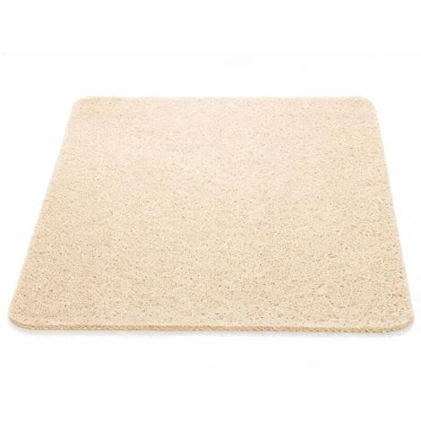 tapis de Douche antidérapant, 60 60cm, Tapis de Bain de Sécurité Confort Doux avec Trous de Drainage, Tapis de Douche de Massage en PVC Luffa pour Zones Humides, Séchage Rapide (1/5)