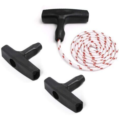 Starter Handle Lawn Mower Recoil Starter Rope with 3 Pieces Starter Handle Cord Mower Accessories (1/5)