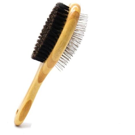 Brosse pour Chien/Chat Double Face, Peigne de toilettage de chien pour massage et perte de fourrure, Poils Doux, Idéal pour les Animaux à Poil Court, Moyen et Long (1/5)