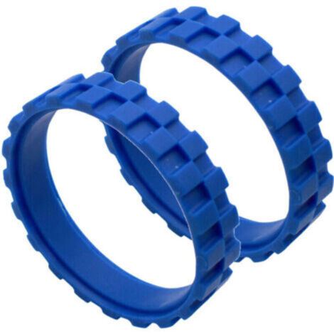 Roue en Caoutchouc Compatible avec Roue Centrale avec Pneus en Caoutchouc Antidérapant(bleu) (1/4)