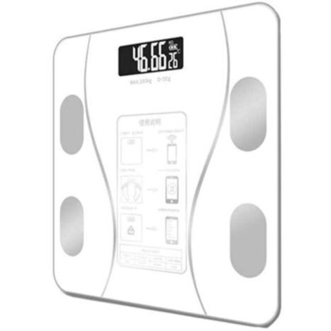 Balance numérique intelligente, simple et pratique, connectable à une balance de salle de bain numérique mobile pour afficher l'IMC, la graisse corporelle, la masse musculaire et le p