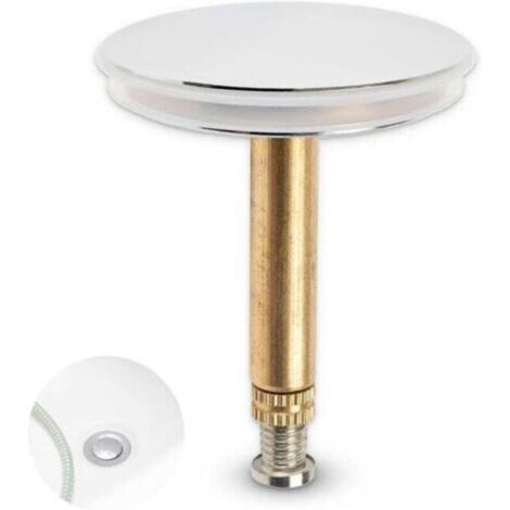 Bouchon de baignoire universel - diamètre 43 mm - avec double joint - hauteur réglable 44 mm-54 mm - chromé (1/5)