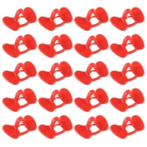 20 Pcs Lunettes de poulet, Pas de Lunettes de Poulet à Boulonner, Les Lunettes Anti-picage Des Poulets équipement Agricole Rouge (1/5)