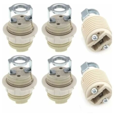Lot de 6 supports de lampe G9 avec support, douille halogène G9 filetée en céramique (1/4)