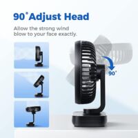 Ventilateur Rechargeable USB, 4000mAh Batterie Petit de Bureau Puissant, 4 Vitesses, Mini Portable Détachable - Pour Maison, Chambre, Bureau, Extérieur Ventilateur Rechargeable USB, 4000mAh Batterie Petit de Bureau Puissant, 4 Vitesses, Mini Portable Détachable - Pour Maison, Chambre, Bureau, Extérieur