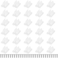 30 Pièces Clips de Fixation pour Bande Lumineuse LED, Attache Ruban Led Neon, Attache Guirlande Led, Supports Neon Led en Plastique avec Vis, Blanc, Pour Installation Intérieure et Extérieure