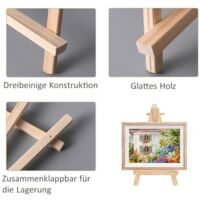 20 Pièces Mini Bois Chevalet, Petit Chevalet en Bois Mini présentoir pour Photos, les Cartes de Visite, les Albums Photo, L'artisanat de Peinture Mariages Fêtes d'anniversaire (9x16cm