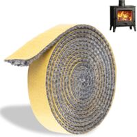 Joint Insert Cheminée, Joint de Cheminée Autocollant, Joint Fibre Verre Plat Joint de Poêle à Bois Joint pour Insert de Cheminée pour Poêles de Cheminée (3mm x 10mm x 2m)