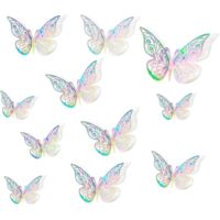 72 Pieces 3D Butterfly Decoration, Flash Butterfly Sticker, Hollow Butterfly Wall Stickers, for Weddings, Parties, Room Decoration, Wall Decoration