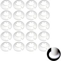20 Piece Radiator Rosette Kit, 20 mm Pipe Cover Plumbing, Radiator Rosette (White)