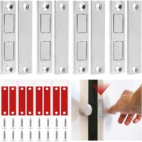 Lot de 4 aimants de porte, ultra fins pour porte d'armoire, tiroir, fermeture pour armoire, armoire et meubles, bandes magnétiques autocollantes, fermeture de porte de tiroir de placard