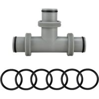 pool hose adapter, T-bar extension for 38mm hose connection, 3 way hose connection, pool connection kit for Intex Bestway Coleman pool hose extension