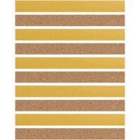 10pcs Petites Bandes Autocollantes En Liège Pour Mur 200202mm, Bandes Murales En Liège Autocollantes, Liege Autocollant, Bandes De Liège Autocollantes, Idéales Pour Salle De Classe, Bureau, Maison