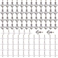 100 Pack High Performance Plasterboard Wall Plugs and Screws with Screws, for Drywall and Plasterboard - Ideal for TV Wall Mounts and More