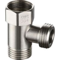 Robinet de Dérivation 3 Voies en Acier Inoxydable 304 G1/2" - Adaptateur Universel en T pour Système de Douche - Distributeur Portable avec Flexible de Bidet et Pulvérisateur