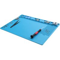 Tapis de soudure magnétique en silicone résistant à la chaleur à 500 °C, tapis de réparation pour appareils électroniques, tapis pour pistolets à souder, brasage(350 mm x 250 mm)