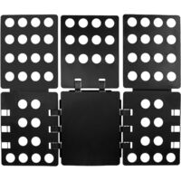 Plastic Clothes Folding Board, Easy and Quick Folding Clothes Board for Children and Adults to Fold Clothes of Different Sizes Black