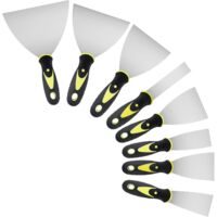 Couteau à Enduire, Spatules en Acier Inoxydable, Spatule Bricolage, Spatule Mastic, Spatule a Enduire- 8 Pcs