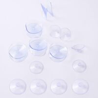 Lot De 10 Ventouses Transparentes Haute Adhérence - Diamètre 25 Mm - Pour Verre, Carrelage, Miroir - Fixation Rideaux Camping-car, Pare-soleil, Objets Légers