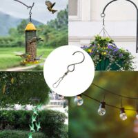 Lot De 10 Crochets Pivotants En Acier Inoxydable - Rotation 360°, Pour Manches à Air, Carillons éoliens, Mangeoires à Oiseaux