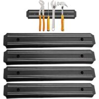 Porte Outils Mural magnetique 4 Pieces 33 cm x 5 cm Barre magnetique Outillage Barre aimantée pour Outils Panneau Porte Outils Barre aimantée Barre aimantée Barres magnétiques pour Outils