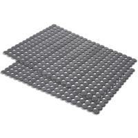 2 Pièces Tapis Evier Cuisine Tapis d'évier Découpable Noir Protection Evier PVC Tapis d'évier Décoratif Tapis D'évier de Cuisine pour Protéger l'évier Contre la Aaleté et les Rayures (40x30 cm)