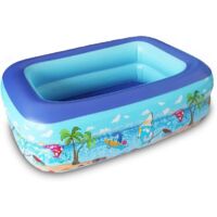 Piscine Enfant,Piscine Gonflable Carré,Pataugeoire Gonflable,Piscine Pataugeoire,Pataugeoire Carré,Piscine Gonflable Enfant,Piscine d'eau pour Enfants Intérieur et Extérieur
