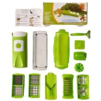 Accessoires cuisine et cuisson,Genius Nicer Dicer Smart (12 pcs.) en vert - coupe-légumes pour cubes, bâtonnets, tranches, lanières et quartiers - coupe-salade mandoline trancheuse à concombr
