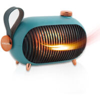 Chauffage d'appoint portable, mini chauffage électrique d'appoint, céramique PTC à chauffage rapide avec protection anti-basculement et contre la surchauffe