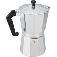 Moka Pot, Cafetiere Italienne 6 Tasses, Cafetières Italiennes Espresso, Cafetiere Moka Italienne, pour Plaques Gaz et Vitrocéramiques, 300ml, Aluminium, Argent