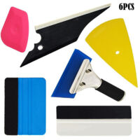 Kit Covering Outils de Film de fenêtre de Voiture Vinyle, 6 PCS Vitrage de véhicules de Protection Window Film Car Emballage Teinte Vinyle Installation de l'outil: raclettes, grattoirs