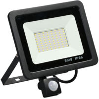 Projecteur LED Détecteur de Mouvement 50W, Spot LED Extérieur, Étanche IP66 Projecteur Exterieur LED, 6500K Blanc Froid Projecteur LED Exterieur Detecteur de Mouvement Pour Cour, Garage,Patio [Classe