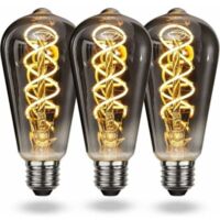Ampoule LED rétro E27 blanc chaud, ampoule à filament spiralé rétro E27 4W à lumière douce, ampoule rétro Edison E27, convient aux salons, chambres, couloirs, balcons et autres endroits