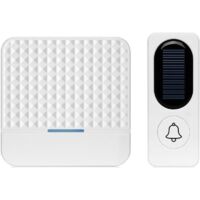 Sonnette intelligente sans fil à énergie solaire, sonnette intelligente sans fil, sonnette musicale longue distance pour les grandes maisons, sonnette vidéo intelligente avec vue en direct, détection