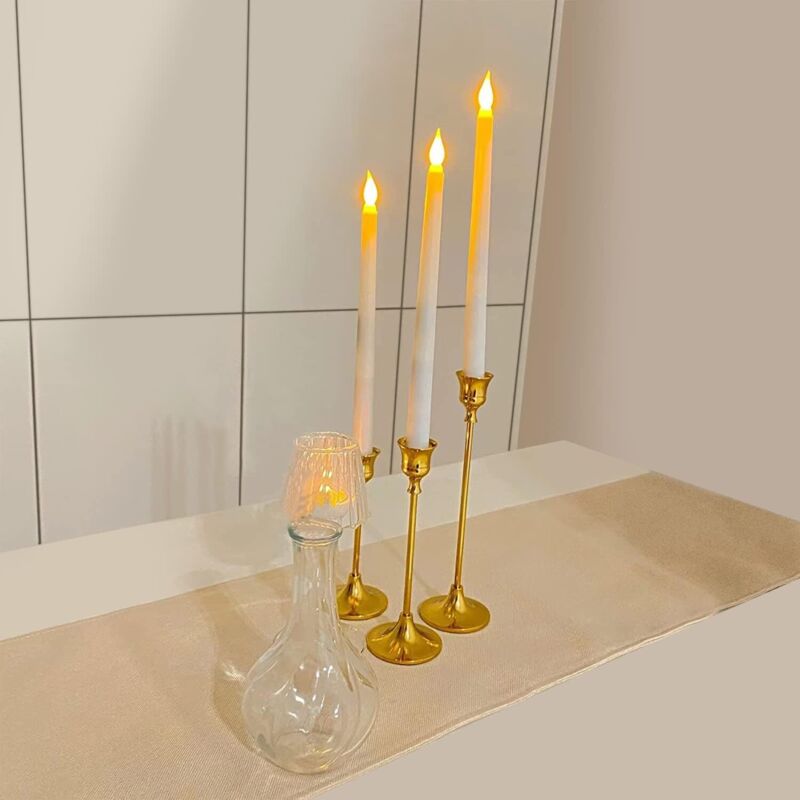 Bougies Fuseau LED Sans Flamme Avec Supports Amovibles Traditionnelle