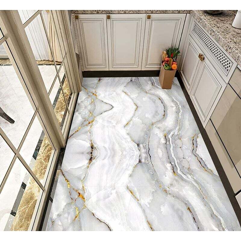 20 Pièces Carrelage PVC Adhésif Effet Marbre - 30x60 Cm, Pour Cuisine/salle De Bain, Neuf