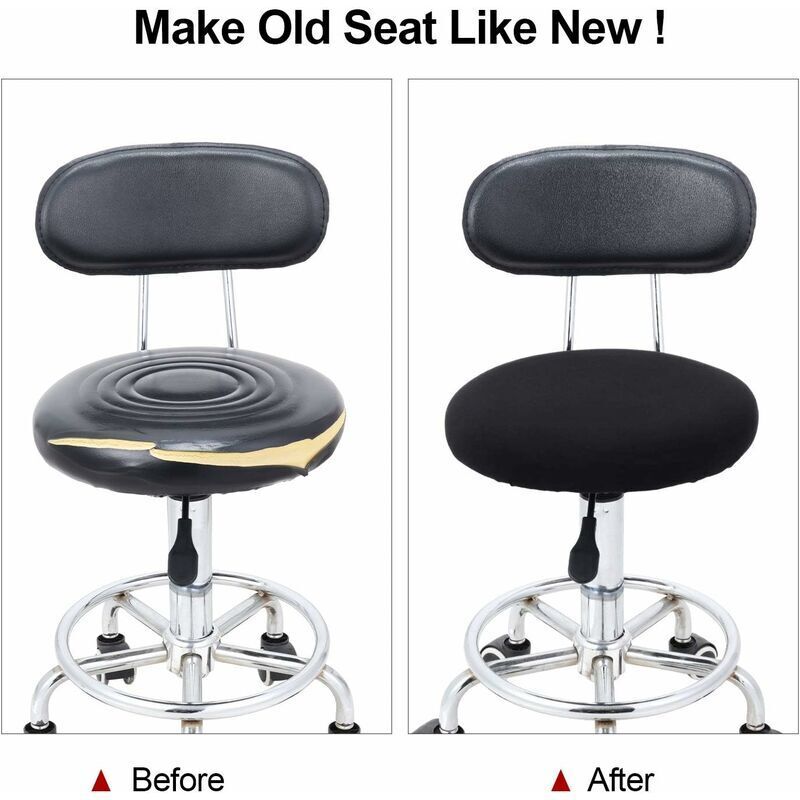 PATIKIL Housses De Tabouret Rondes, 2 Pièces Housses Élastiques