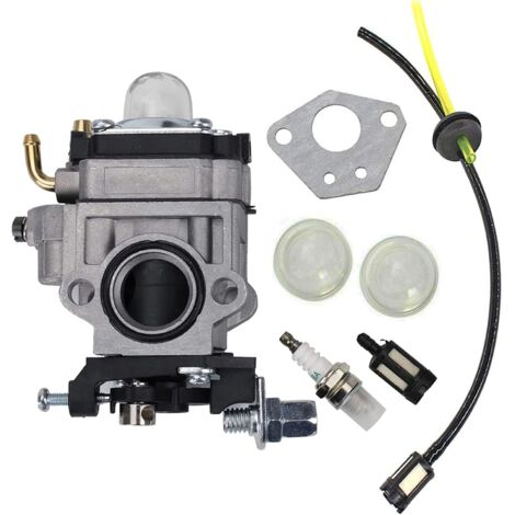 [JAMAIS UTILISÉ]Carburateur pour Débroussailleuse 52cc 49cc 43cc 40cc Deux-temps Moteur de Débroussailleuse Carburateur, Kit Carbu avec Joint, Tuyau, Bougie d'Allumage et Filtre à Essence (1/5)