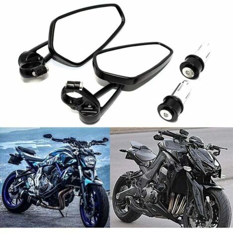 Rétroviseurs De Guidon De Moto Rétroviseurs De Moto Pour Xj6 Mt01 Mt03 Mt07 Mt09 (Noir)