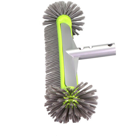 [JAMAIS UTILISÉ]Balai Brosse Piscine Brosse Piscine Liner 17,5″, Balai Piscine Brosse pour Piscine, Tête de Brosse de Piscine Détachable avec Poils Robustes Poignée en Aluminium EZ Clip, Perche télesc