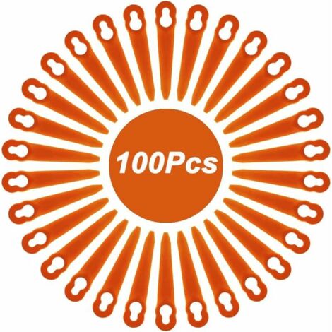 Lot de 100 Lames Compatible pour Coupe Bordure Stihl PolyCut 2-2 PolyCut 3-2, FSA 45 FSA 57 FSE 52, Lames en Plastique pour Coupe Bordure Stihl sans Fil H166 (1/5)